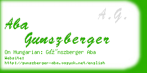 aba gunszberger business card
